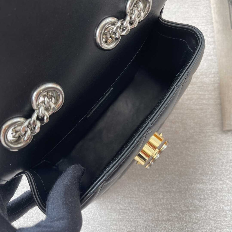 G*u*i deco mini quilted-leather cross-body bag black