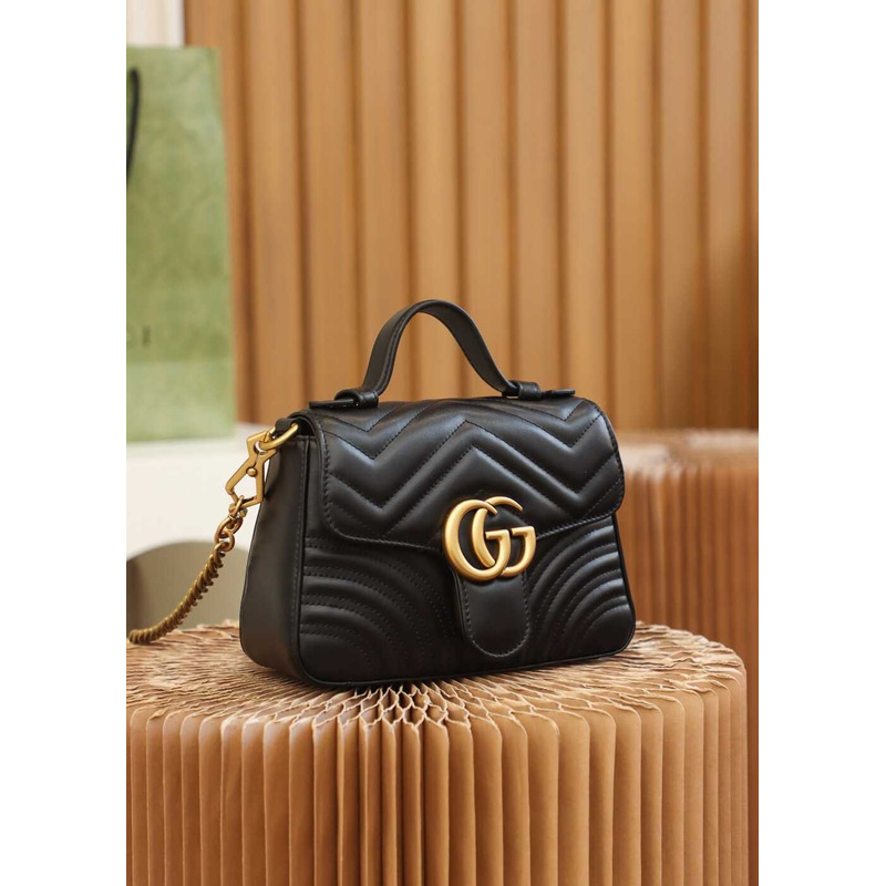 G*u*i gg marmont mini top handle bag black