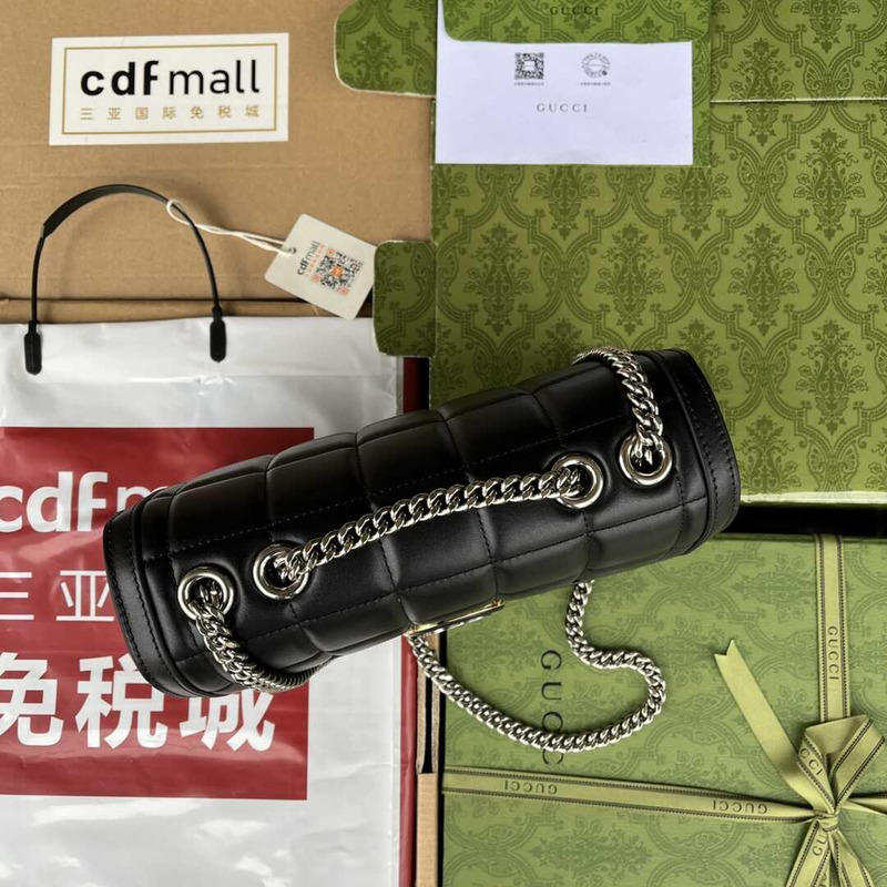 G*u*i deco mini quilted-leather cross-body bag black