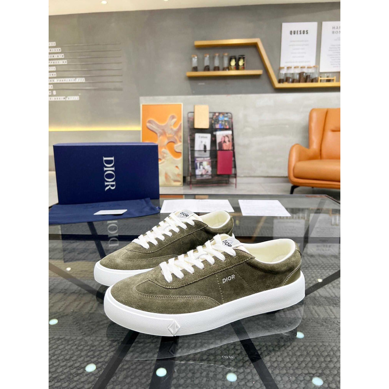 d*or b101 sneaker cd Di*m*nd canvas smooth calfskin nubuck green