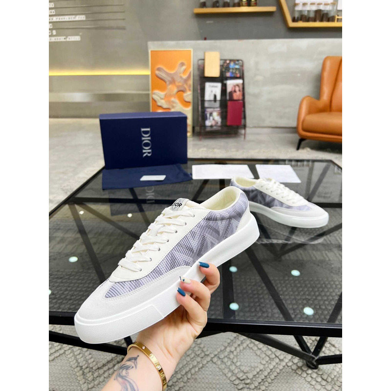 d*or b101 sneaker cd Di*m*nd canvas smooth calfskin nubuck gray