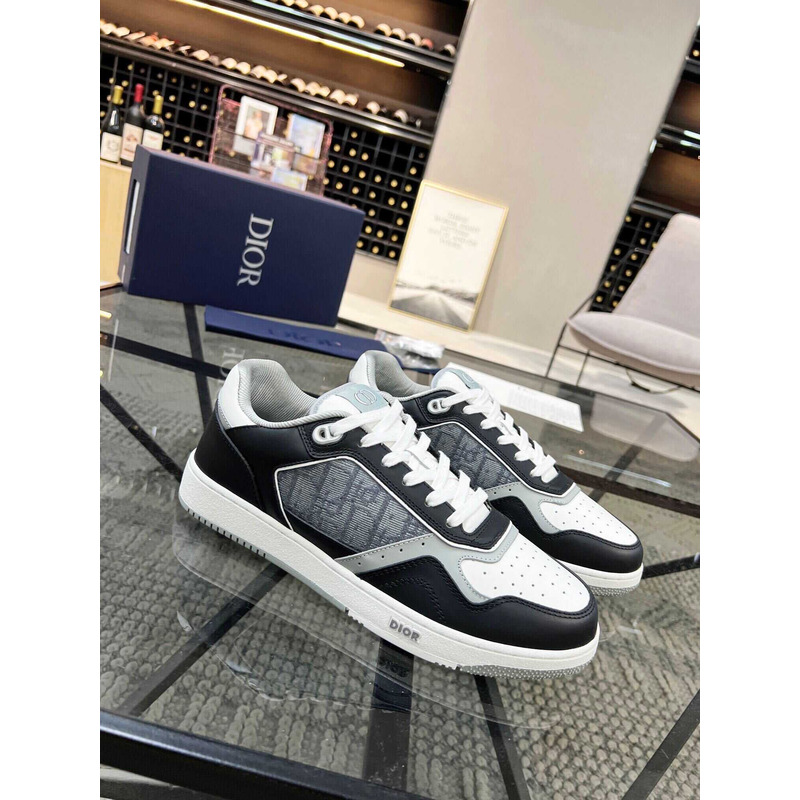 D*or b27 low top sneaker smooth calfskin oblique galaxy leather black