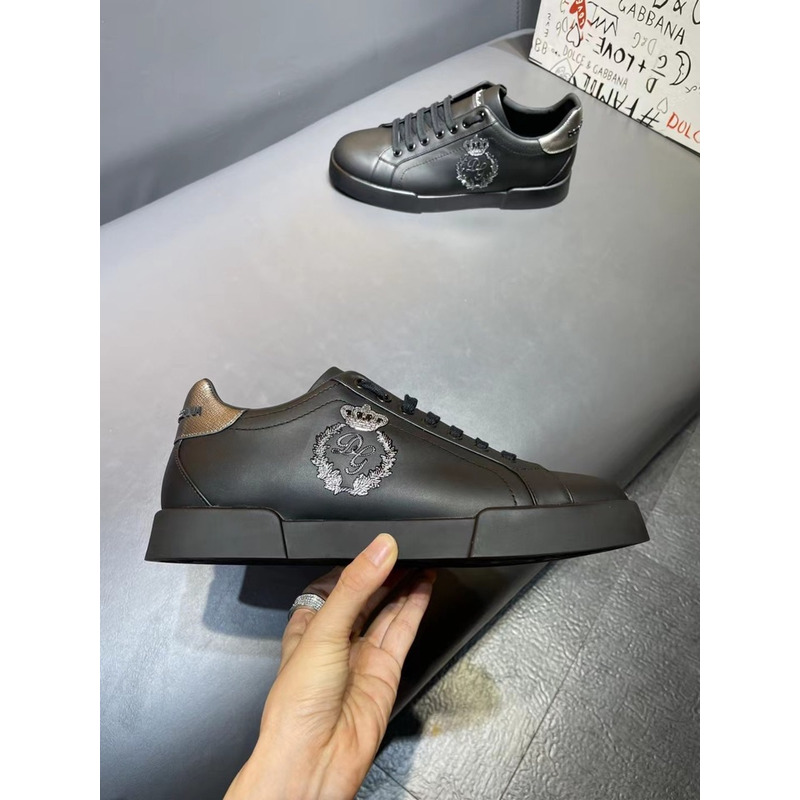 Dolce & Gabbana Portofino Sneakers Nappa Calfskin With Crown Patch