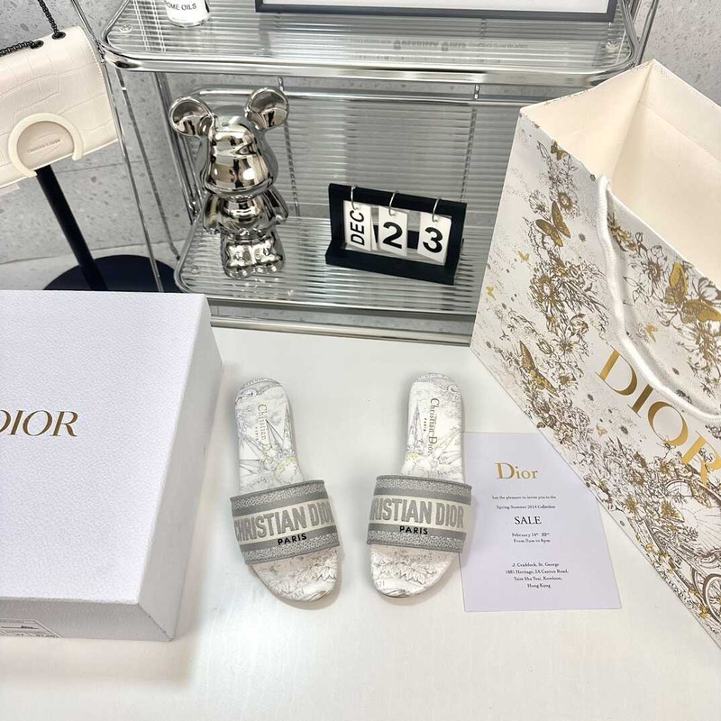 D*or dway slide white and gray cotton with rêve d\