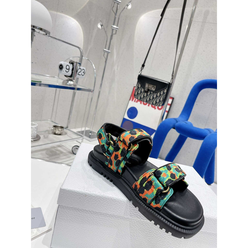 D*or D*oract sandal saffron camouflage pattern lambskin