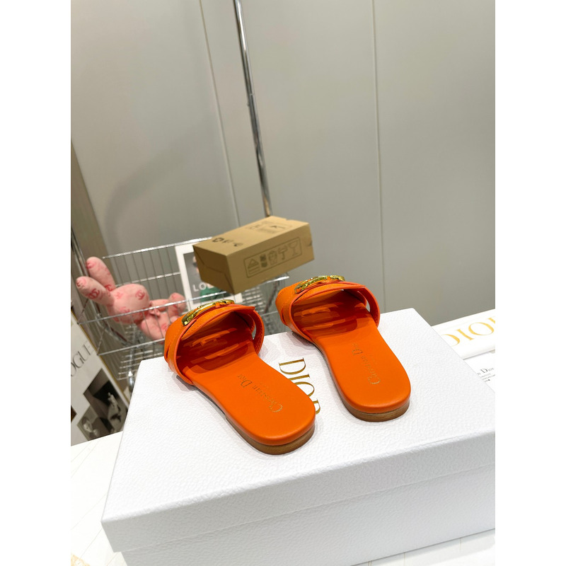 D*or 30 montaigne slide calfskin orange