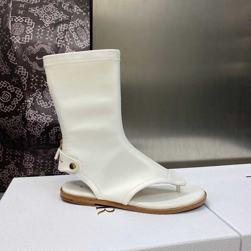 D*or spirit thong sandal white lambskin