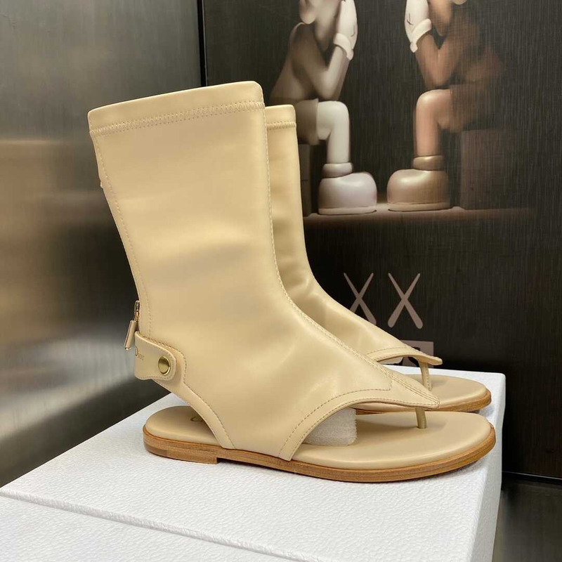 D*or spirit thong sandal beige lambskin