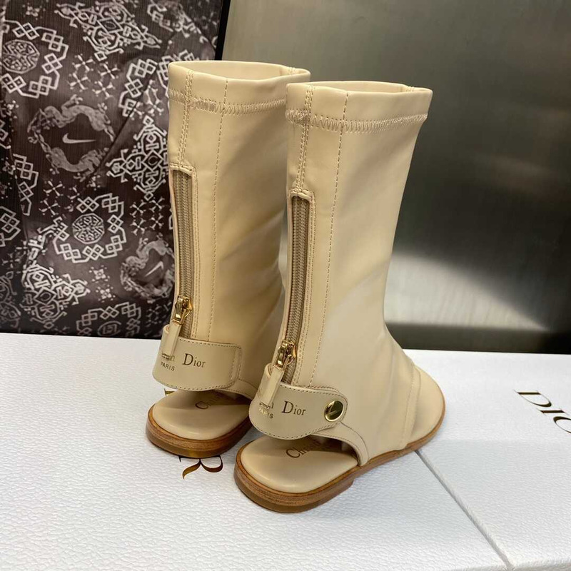 D*or spirit thong sandal beige lambskin