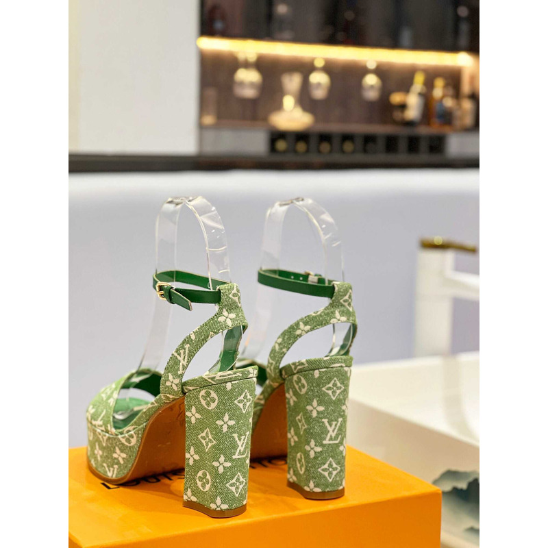 l**is V*t*n fame platform sandal denim green