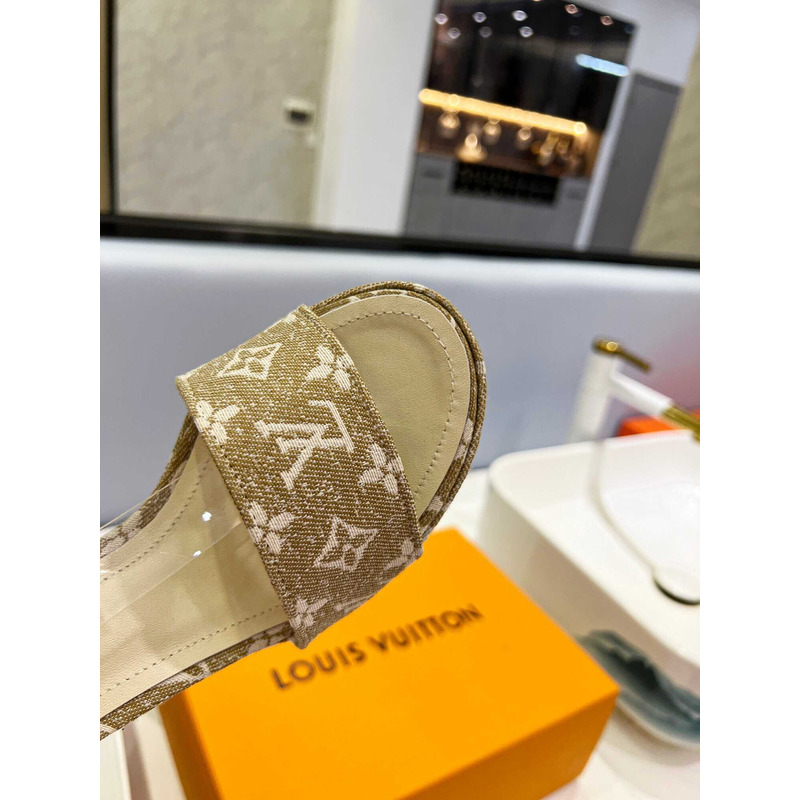 l**is V*t*n fame platform sandal denim beige