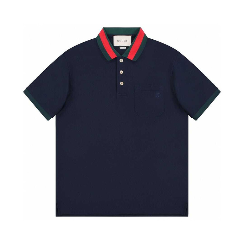 G*u*i cotton polo shirt navy