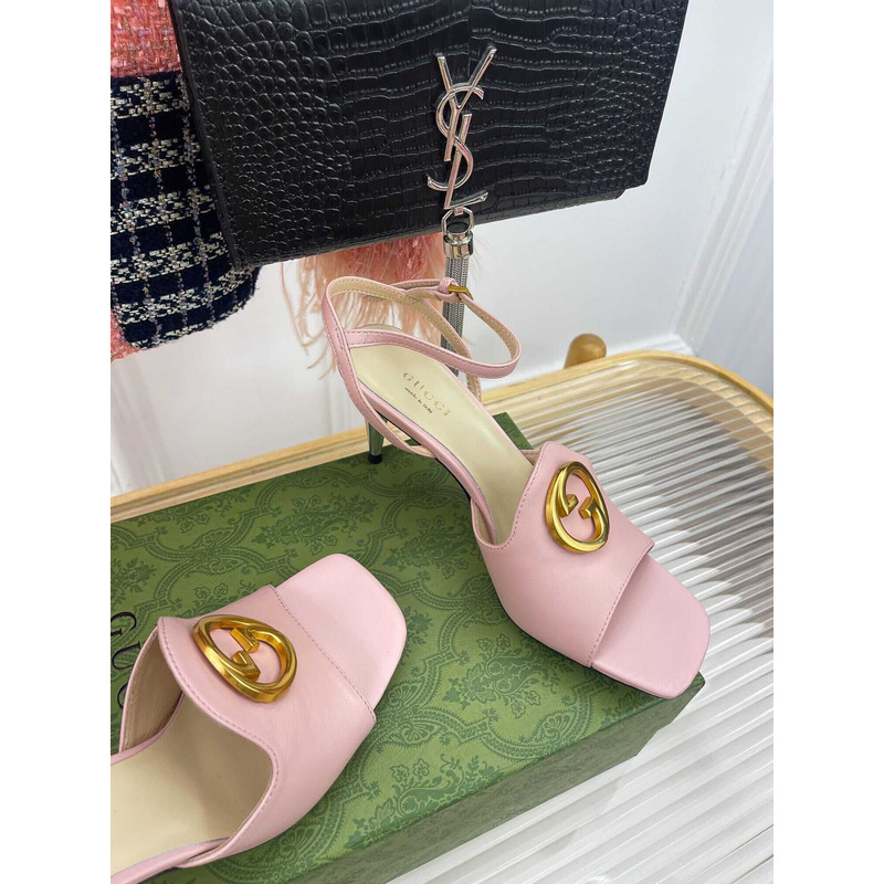 G*u*i blondie series high-heeled sandals pink