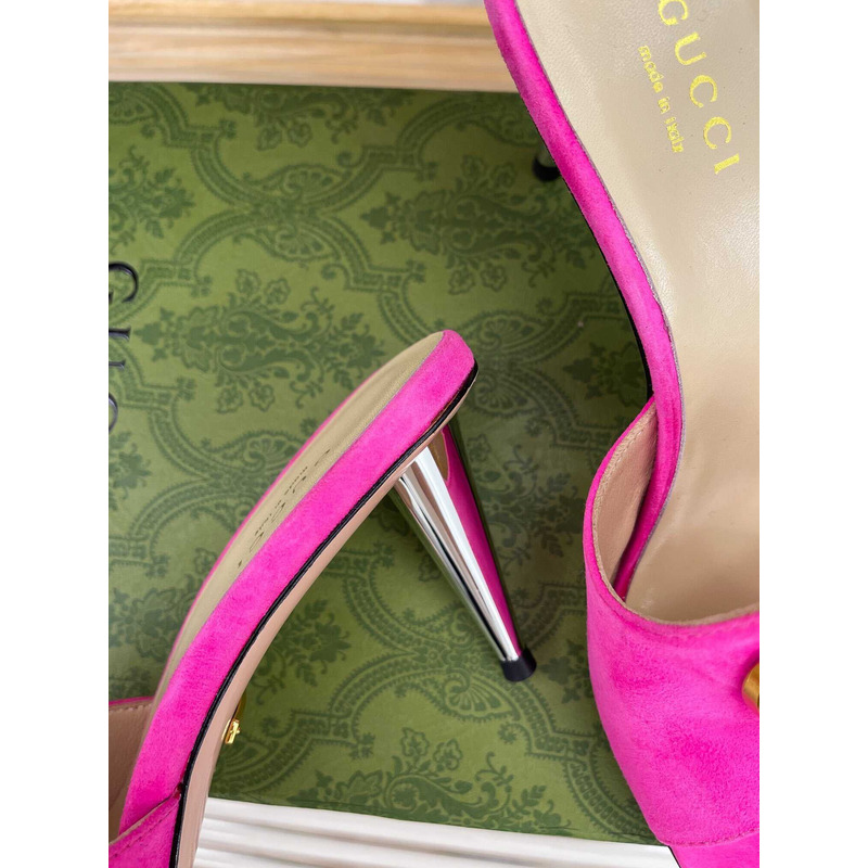 G*u*i blondie 70mm interlocking g mules hot pink