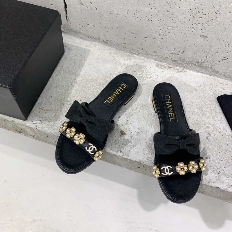 Ch*el  casual style party style office style elegant style mules black