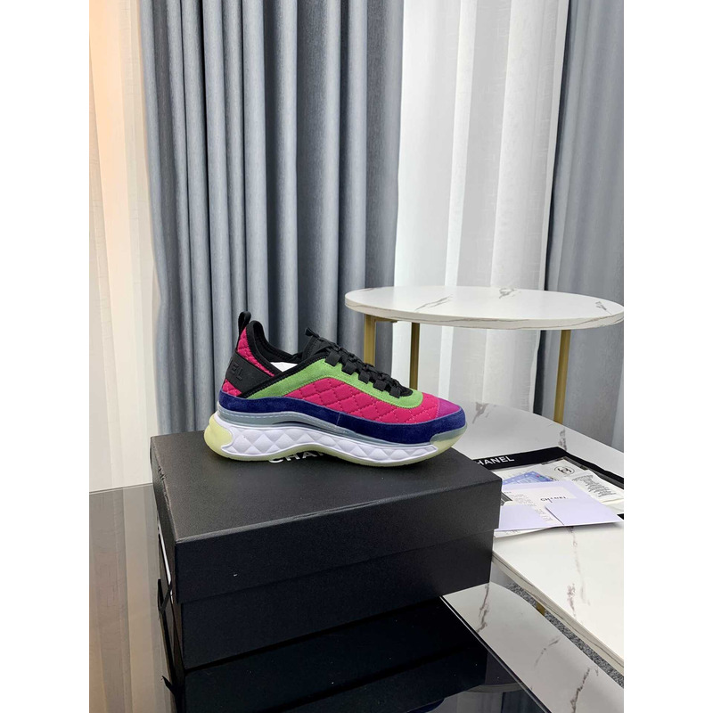 Ch*el low top trainer pink green