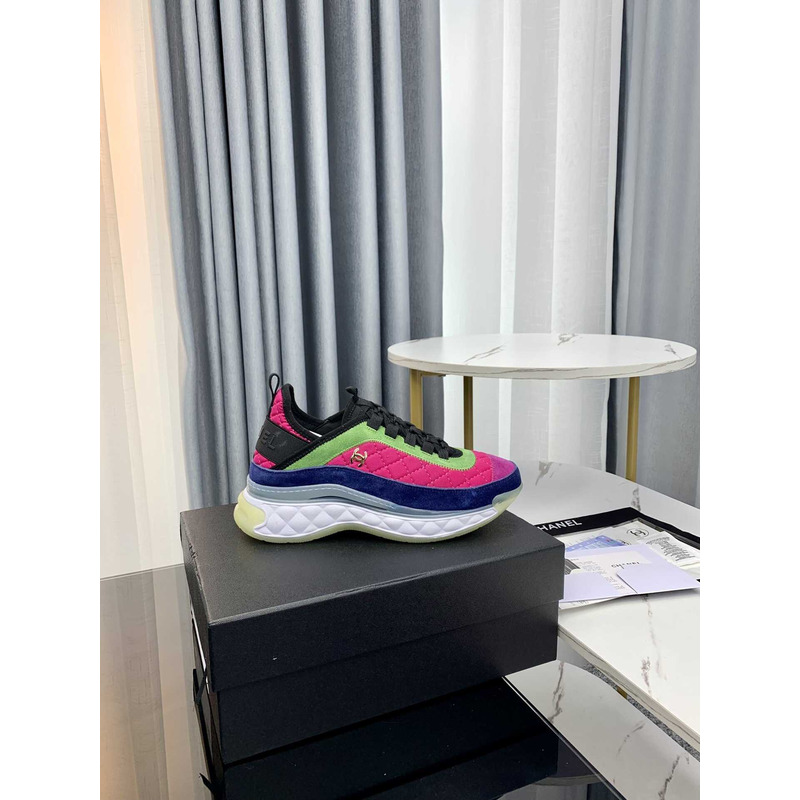 Ch*el low top trainer pink green