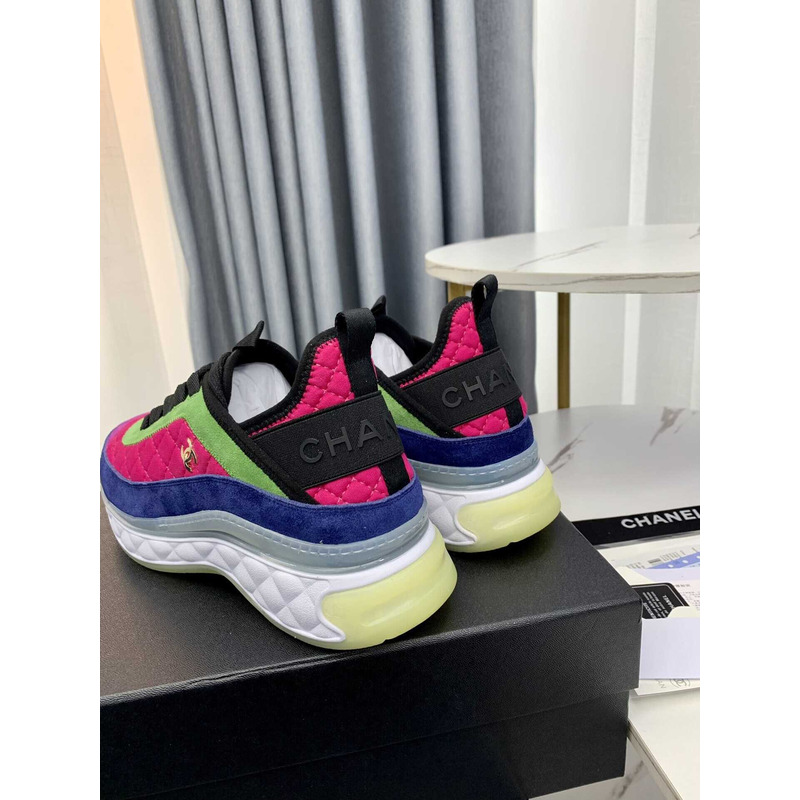 Ch*el low top trainer pink green