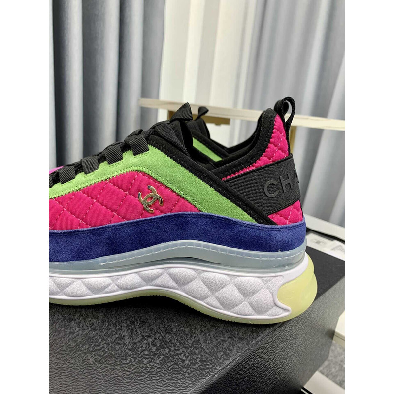 Ch*el low top trainer pink green