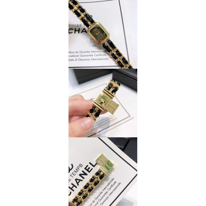 Ch*el vintage premier watch gold black