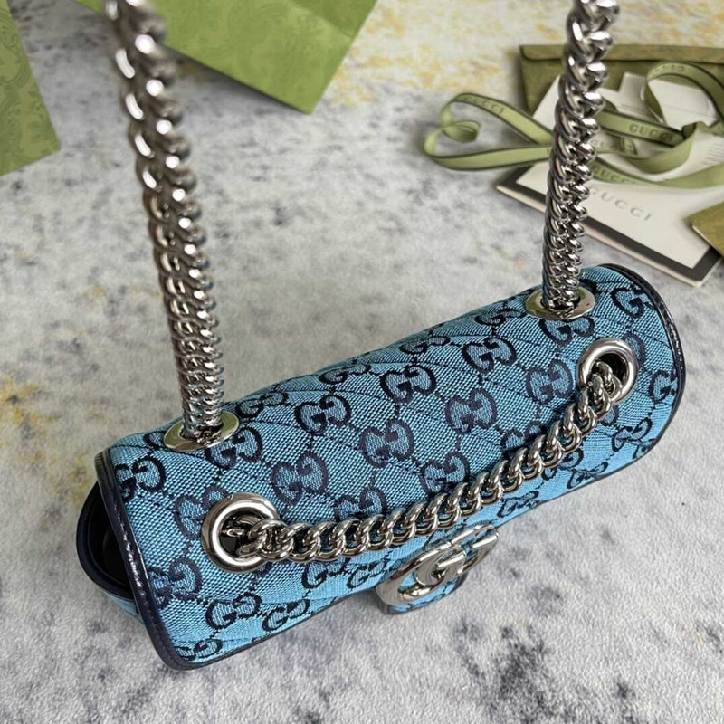 G*u*i gg marmont flap crossbody bag blue