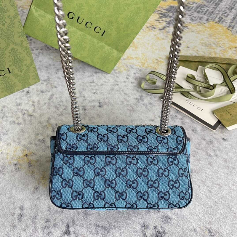 G*u*i gg marmont flap crossbody bag blue