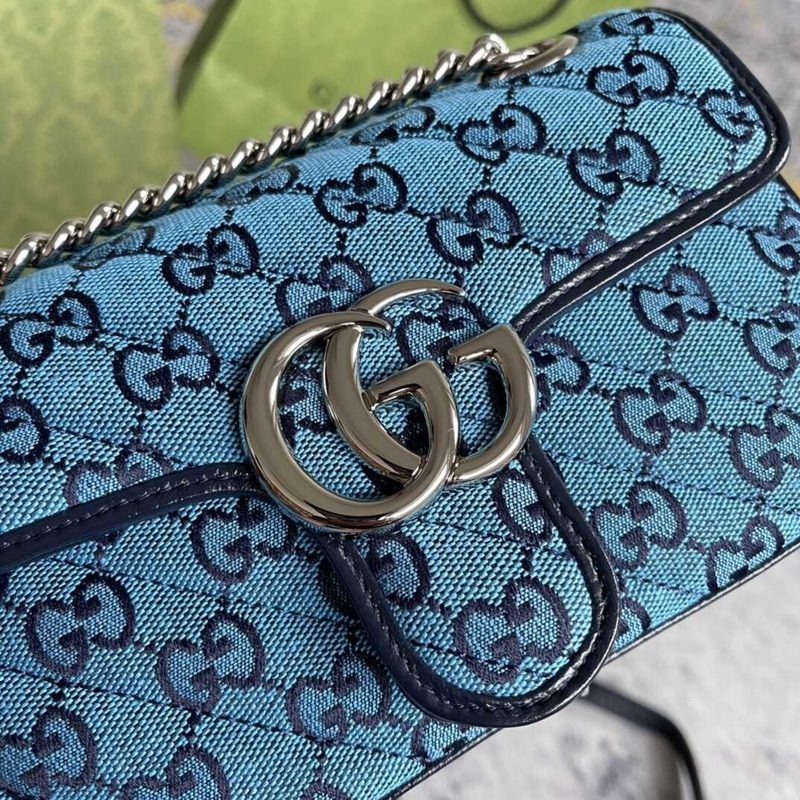 G*u*i gg marmont flap crossbody bag blue