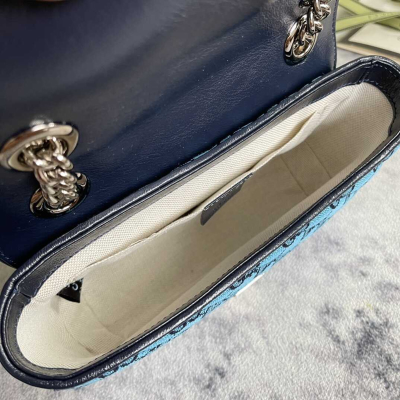 G*u*i gg marmont flap crossbody bag blue