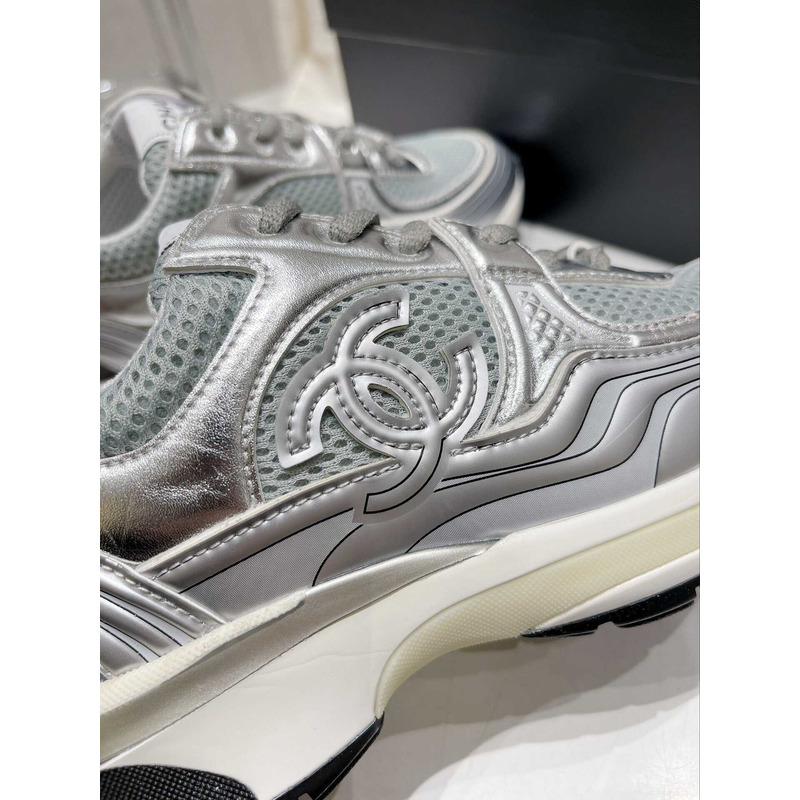 Ch*el cc runner grey green sneaker