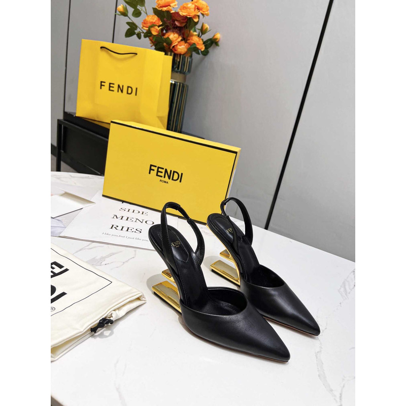 F**di first slingbacks pumps black