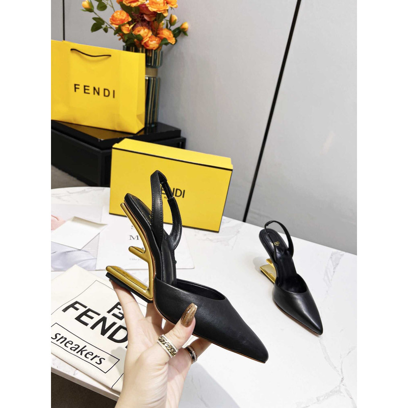 F**di first slingbacks pumps black