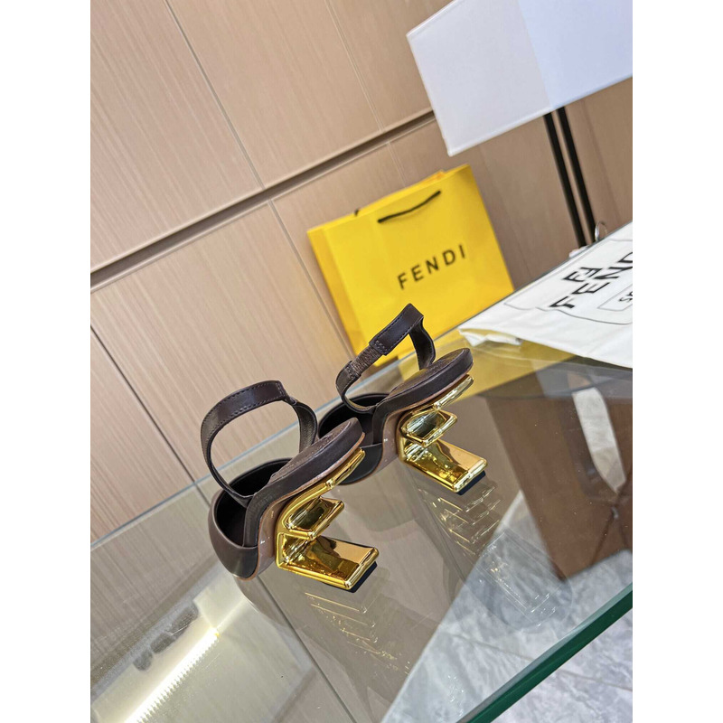 F**di first slingbacks pumps dark brown