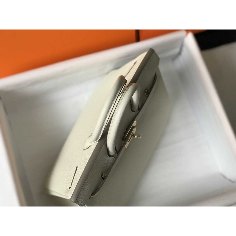 H**mes birkin togo 35 gris tourterelle white