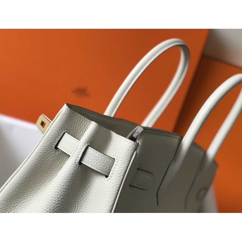 H**mes birkin togo 35 gris tourterelle white