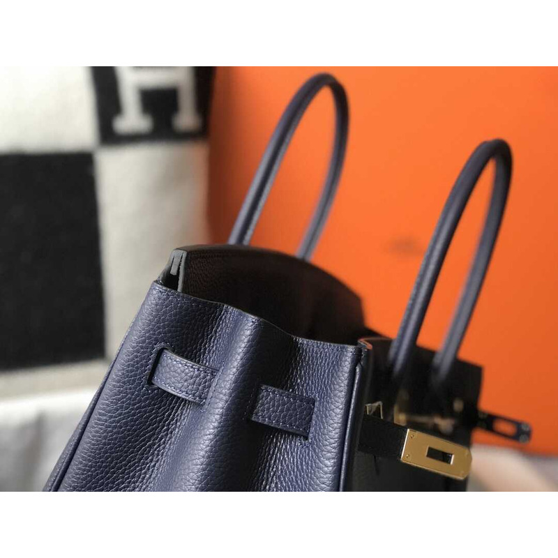H**mes birkin togo 35 gris tourterelle dark blue