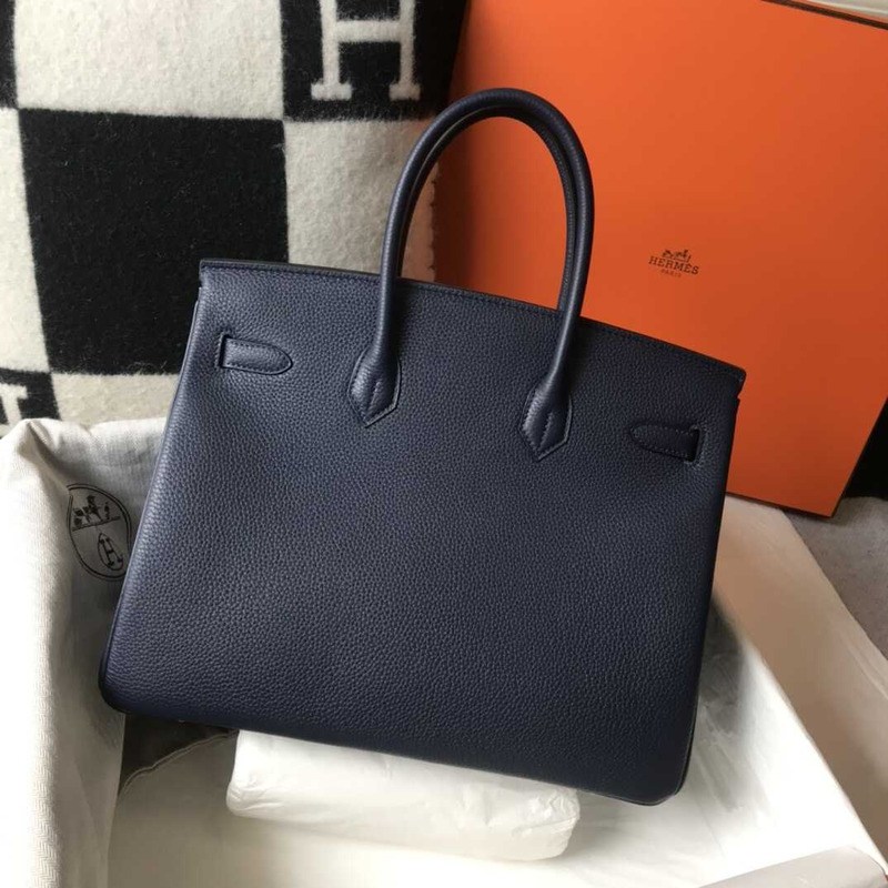 H**mes birkin togo 35 gris tourterelle dark blue