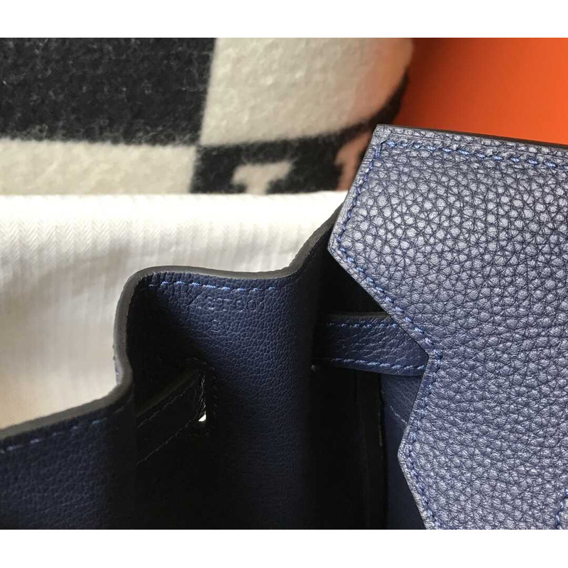 H**mes birkin togo 35 gris tourterelle dark blue