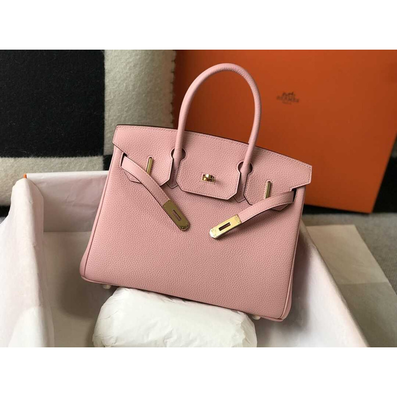 H**mes birkin togo 35 gris tourterelle pink
