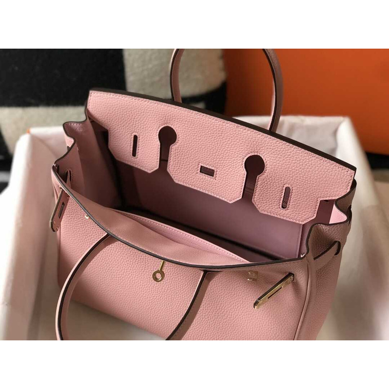 H**mes birkin togo 35 gris tourterelle pink