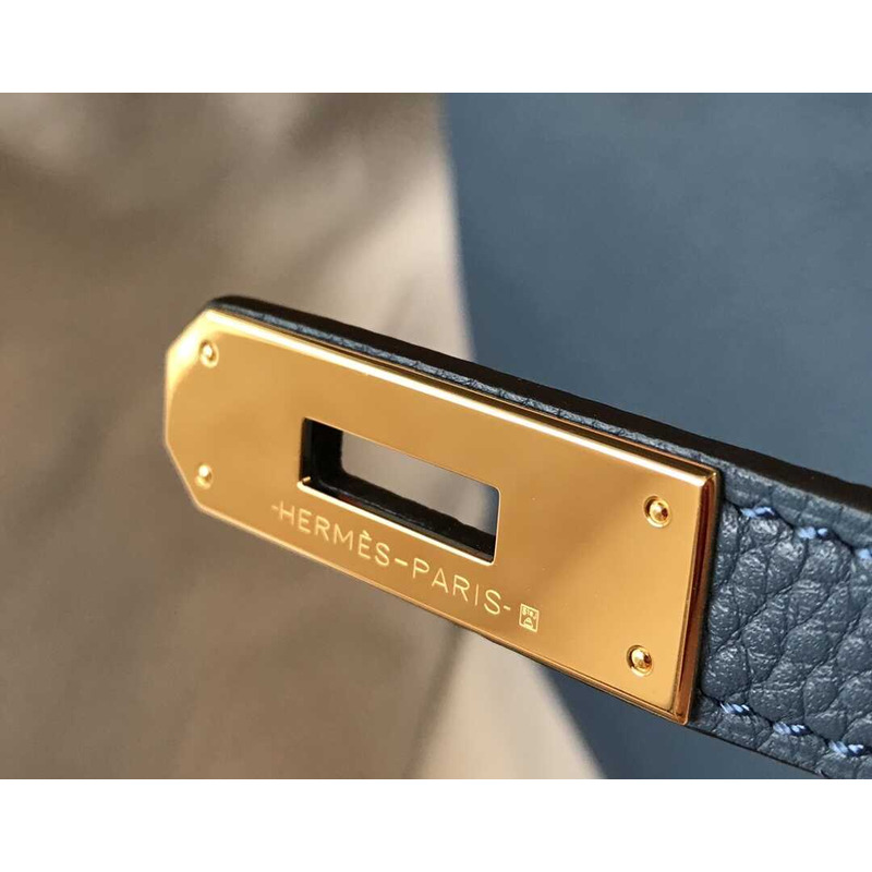 H**mes birkin togo 35 gris tourterelle blue