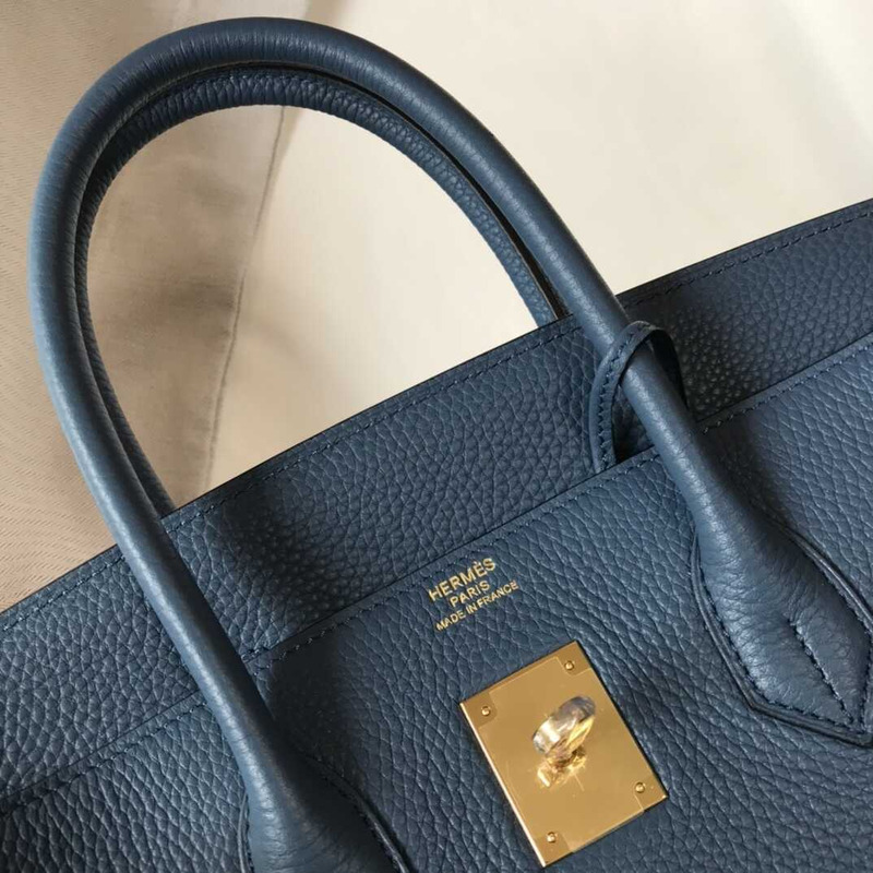 H**mes birkin togo 35 gris tourterelle blue