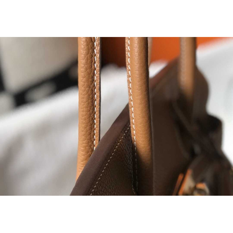 H**mes birkin togo 35 gris tourterelle brown