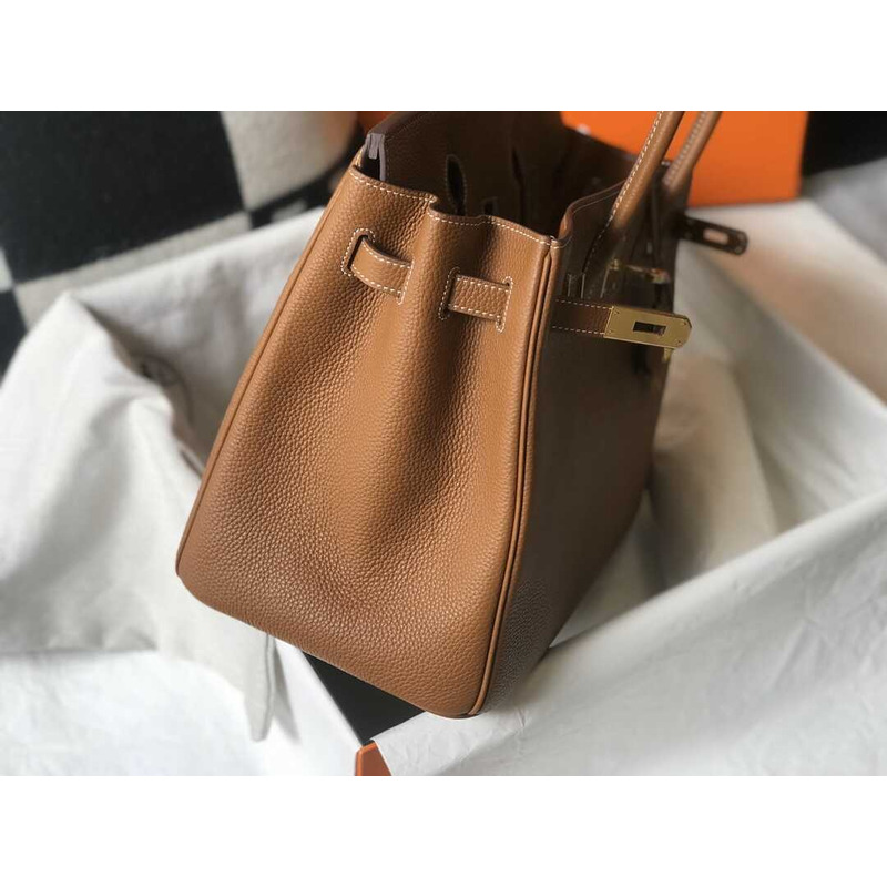 H**mes birkin togo 35 gris tourterelle brown