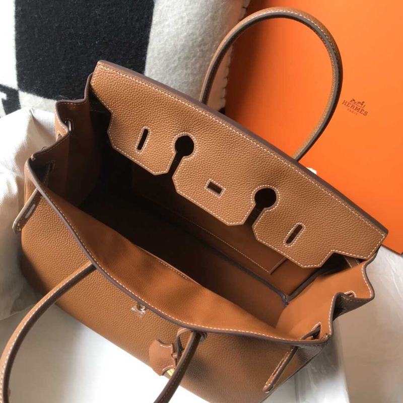 H**mes birkin togo 35 gris tourterelle brown