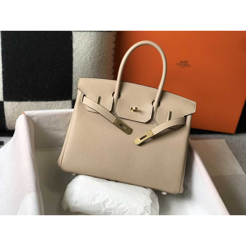 H**mes birkin togo 35 gris tourterelle beige