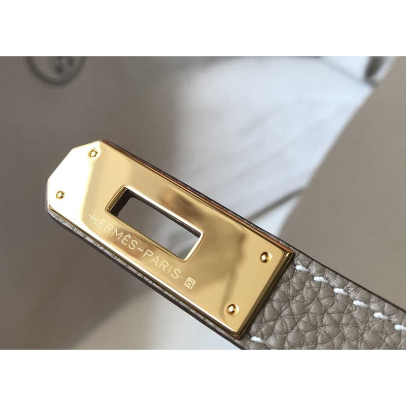 H**mes  birkin togo 35 gris tourterelle beige