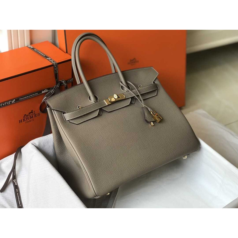 H**mes  birkin togo 35 gris tourterelle beige