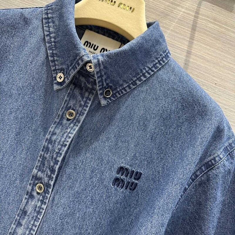 Miu Miu Dress Print Blue Women