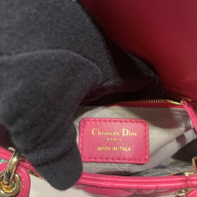 ch**an D*or lady D*or cannage 2way shooulder handbag pink