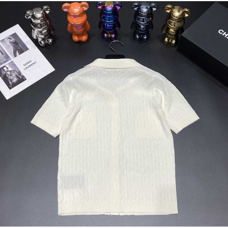 Saint Laurent White Wemen Crop Shirt